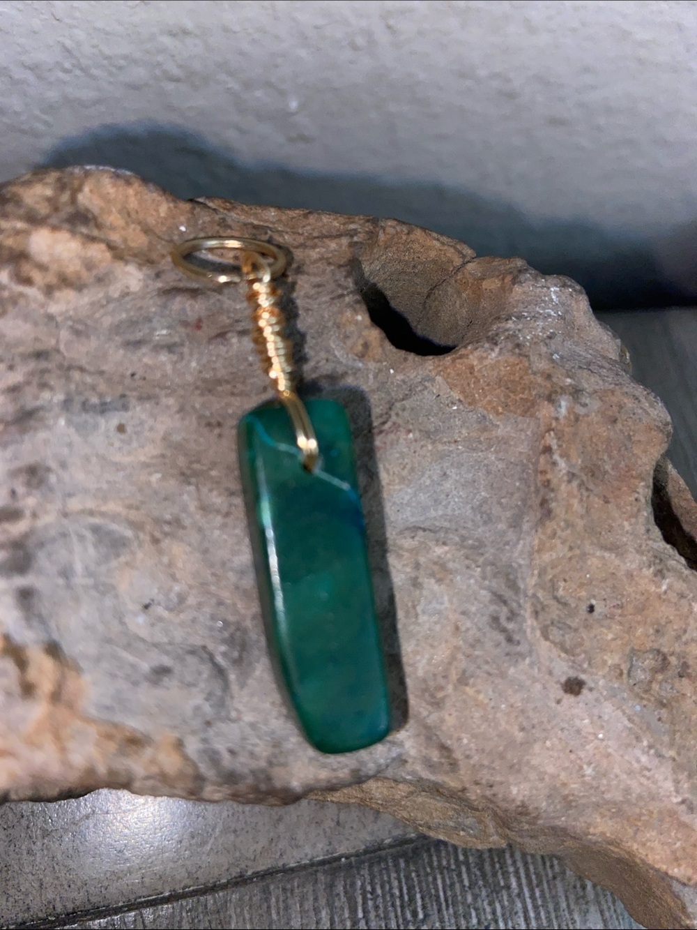 5/$10❤️❤️❤️NEW Handmade Adventurine Stone Charm Pendant by Alyce Rancour
